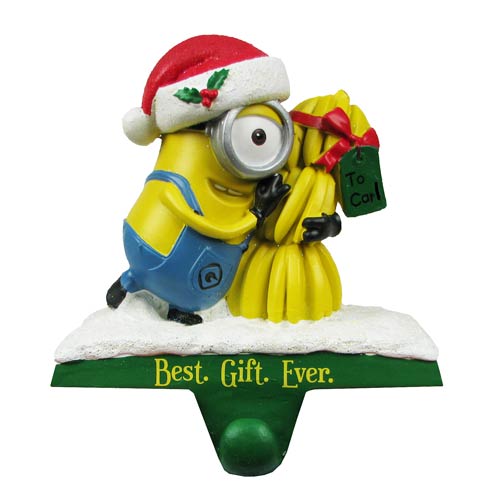 Despicable Me Carl Christmas Stocking Hanger Statue